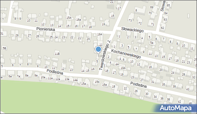 Gostyń, Twardowskiego Jana, ks., 7, mapa Gostyń