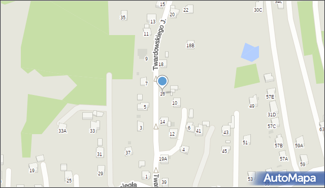 Jastrzębie-Zdrój, Twardowskiego Jana, ks., 16, mapa Jastrzębie-Zdrój