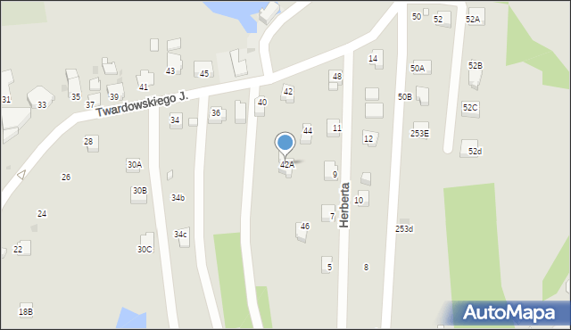 Jastrzębie-Zdrój, Twardowskiego Jana, ks., 42A, mapa Jastrzębie-Zdrój