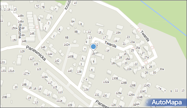 Katowice, Twarda, 10, mapa Katowic