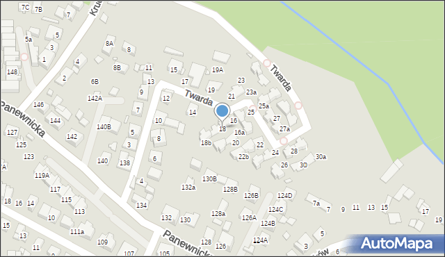 Katowice, Twarda, 18, mapa Katowic