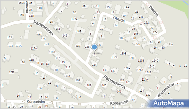 Katowice, Twarda, 4, mapa Katowic