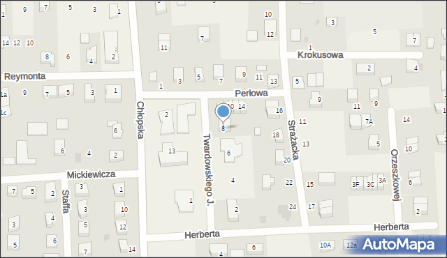 Kębłowo, Twardowskiego Jana, ks., 8, mapa Kębłowo