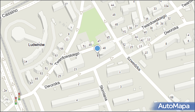 Kraków, Twardowskiego, 6, mapa Krakowa