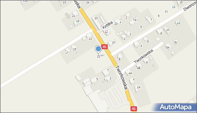 Krzyżanowice, Tworkowska, 11, mapa Krzyżanowice