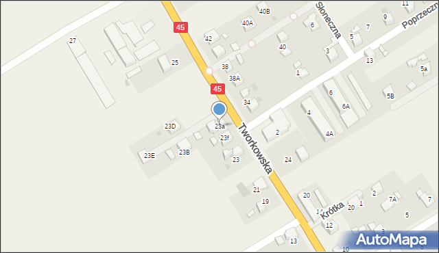 Krzyżanowice, Tworkowska, 23a, mapa Krzyżanowice