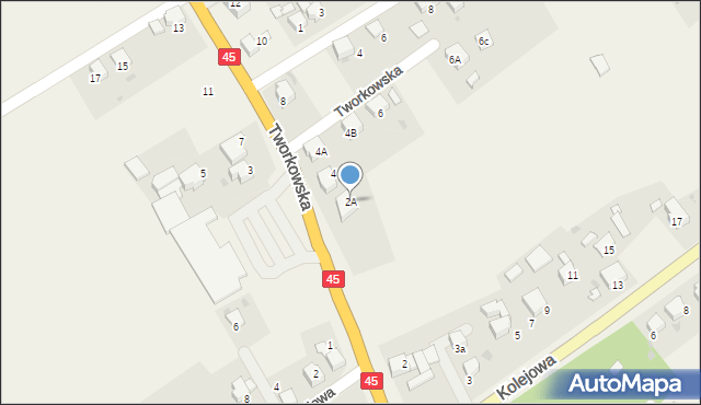 Krzyżanowice, Tworkowska, 2A, mapa Krzyżanowice