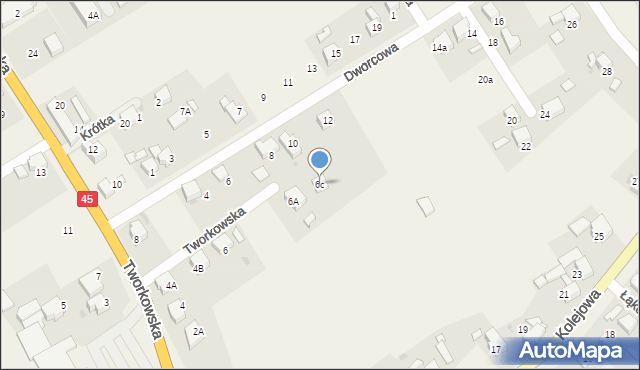 Krzyżanowice, Tworkowska, 6c, mapa Krzyżanowice
