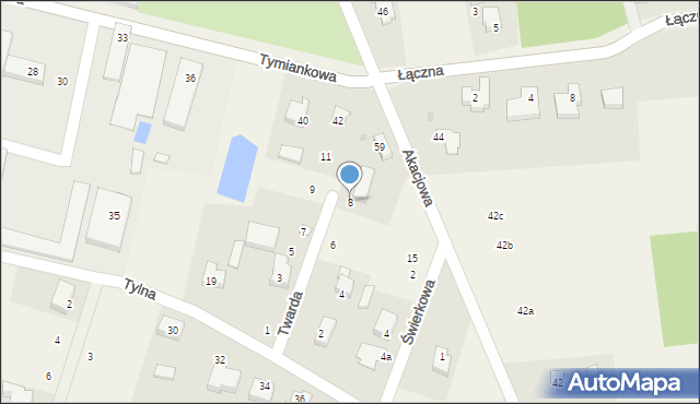 Ksawerów, Twarda, 8, mapa Ksawerów