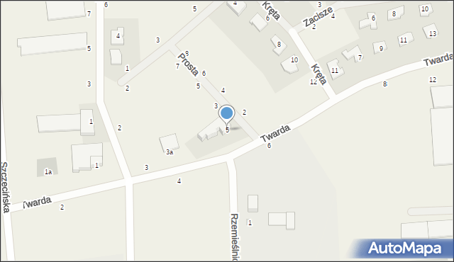 Lisi Ogon, Twarda, 5, mapa Lisi Ogon