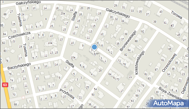 Łuków, Twardowskiego Jana, ks., 5, mapa Łuków