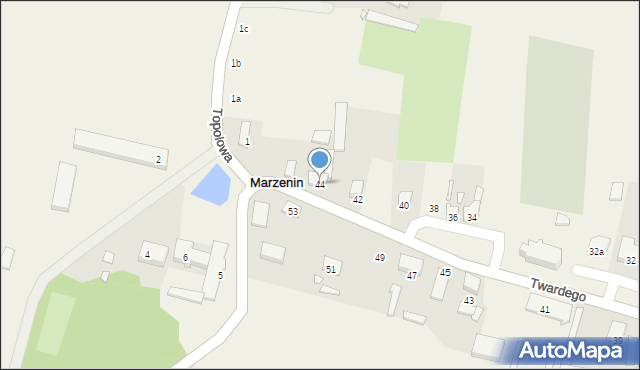 Marzenin, Twardego Marcina, ks., 44, mapa Marzenin