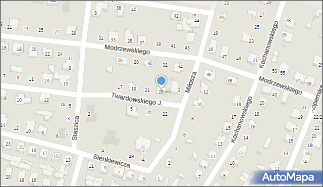 Mońki, Twardowskiego Jana, ks., 4, mapa Mońki