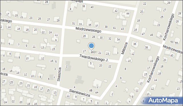 Mońki, Twardowskiego Jana, ks., 8, mapa Mońki