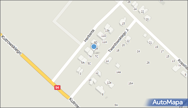 Oława, Twardowskiego Jana, ks., 7D, mapa Oława