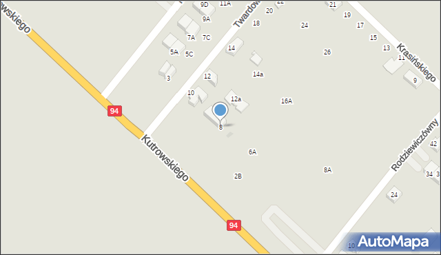 Oława, Twardowskiego Jana, ks., 8, mapa Oława