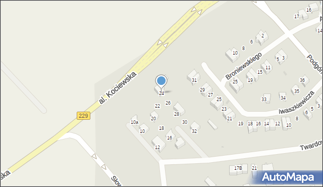 Pelplin, Twardowskiego Jana, ks., 24, mapa Pelplin