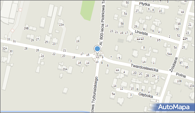 Piotrków Trybunalski, Twardosławicka, 11, mapa Piotrków Trybunalski
