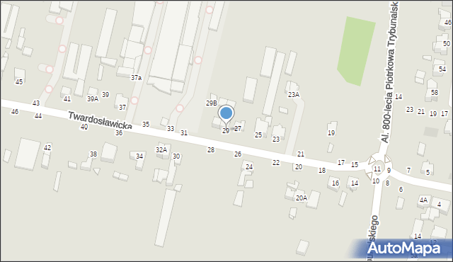 Piotrków Trybunalski, Twardosławicka, 29, mapa Piotrków Trybunalski