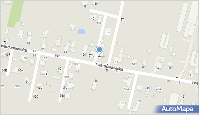 Piotrków Trybunalski, Twardosławicka, 57, mapa Piotrków Trybunalski