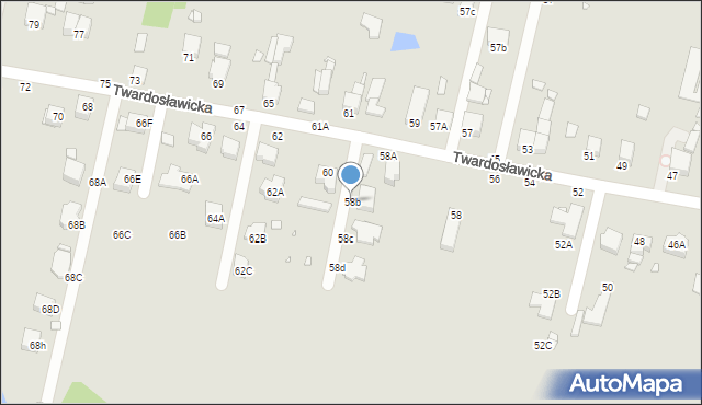 Piotrków Trybunalski, Twardosławicka, 58b, mapa Piotrków Trybunalski