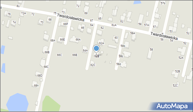 Piotrków Trybunalski, Twardosławicka, 62B, mapa Piotrków Trybunalski