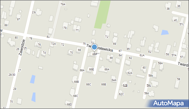 Piotrków Trybunalski, Twardosławicka, 66F, mapa Piotrków Trybunalski