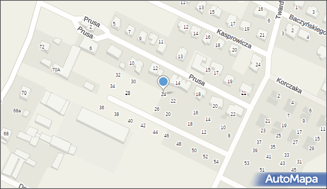 Pogórze, Twardowskiego Jana, ks., 24, mapa Pogórze