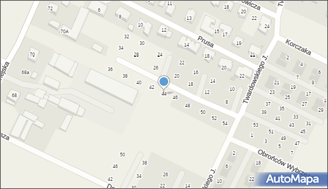 Pogórze, Twardowskiego Jana, ks., 44, mapa Pogórze