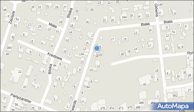 Pruszków, Twarda, 14, mapa Pruszków