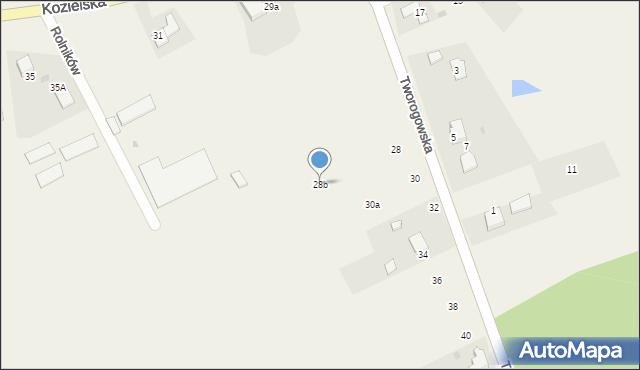 Sierakowice, Tworogowska, 28b, mapa Sierakowice