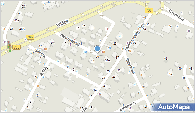 Skierniewice, Twarowskiej Janiny, 16, mapa Skierniewic