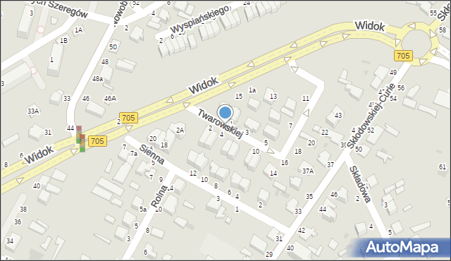 Skierniewice, Twarowskiej Janiny, 4a, mapa Skierniewic
