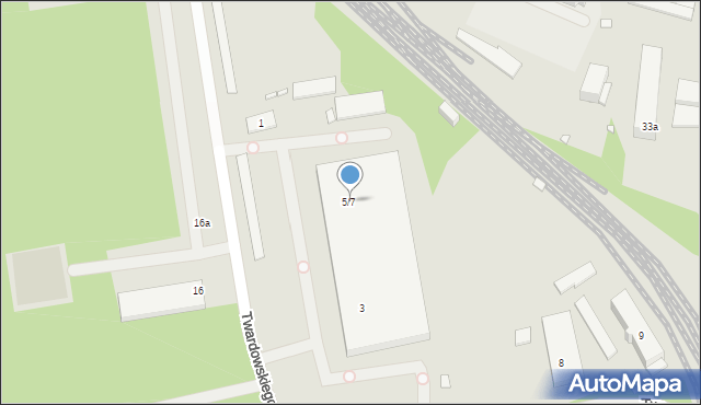 Szczecin, Twardowskiego Kazimierza, 5/7, mapa Szczecina