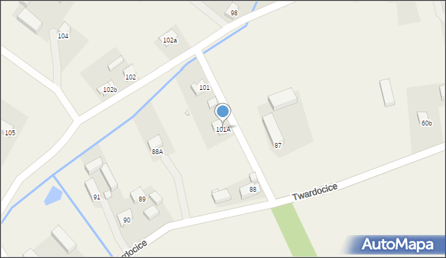 Twardocice, Twardocice, 101A, mapa Twardocice