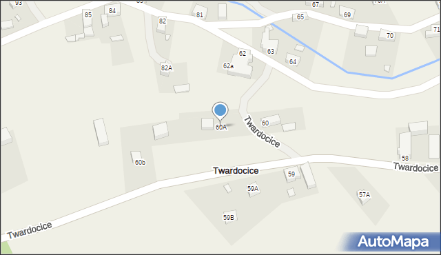 Twardocice, Twardocice, 60A, mapa Twardocice