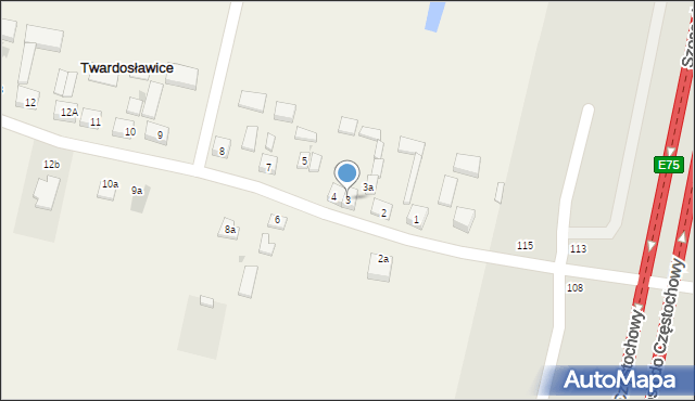 Twardosławice, Twardosławice, 3, mapa Twardosławice