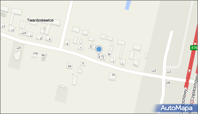Twardosławice, Twardosławice, 4, mapa Twardosławice
