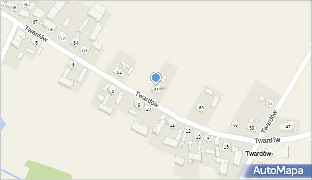 Twardów, Twardów, 61, mapa Twardów