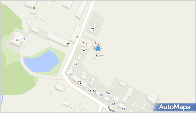 Twardów, Twardów, 74d, mapa Twardów