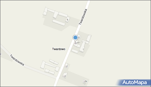Twardowo, Twardowska, 11, mapa Twardowo
