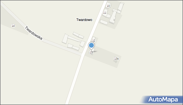 Twardowo, Twardowska, 13, mapa Twardowo