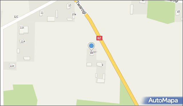 Twarogi, Twarogi, 9A, mapa Twarogi