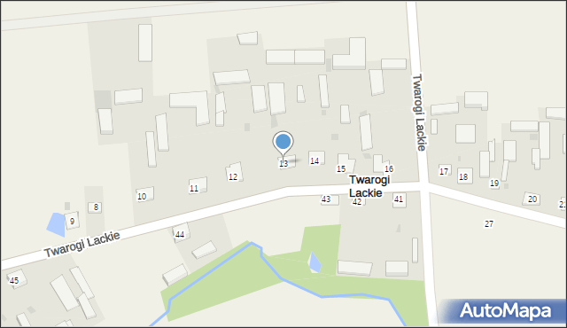Twarogi Lackie, Twarogi Lackie, 13, mapa Twarogi Lackie