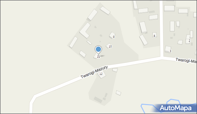 Twarogi-Mazury, Twarogi-Mazury, 11, mapa Twarogi-Mazury