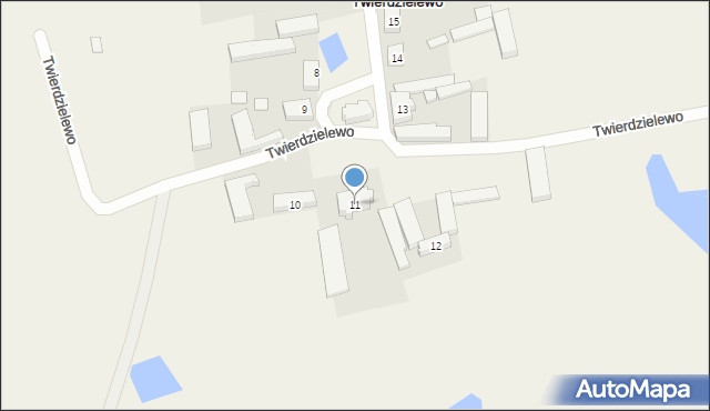 Twierdzielewo, Twierdzielewo, 11, mapa Twierdzielewo