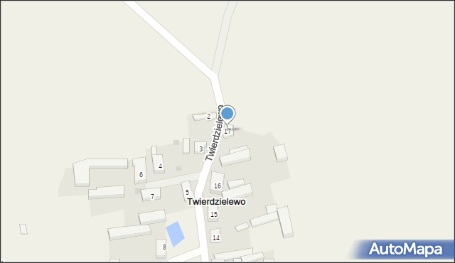 Twierdzielewo, Twierdzielewo, 17, mapa Twierdzielewo