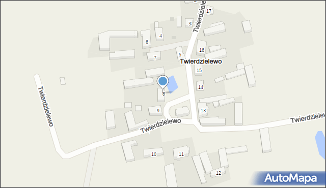 Twierdzielewo, Twierdzielewo, 8, mapa Twierdzielewo