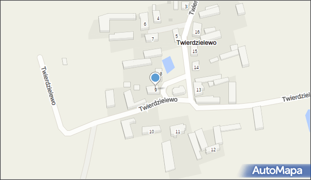 Twierdzielewo, Twierdzielewo, 9, mapa Twierdzielewo