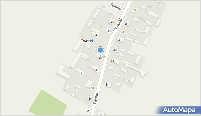 Tworki, Tworki, 43, mapa Tworki